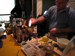 Lighting of the lime shell.