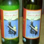 One is green, one is brown, I don't know why.