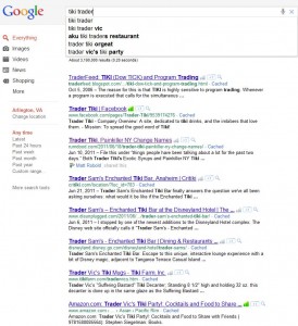 Google results for "tiki trader"