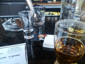 Rum, beer, cigar, yum.