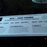 The menu for the night