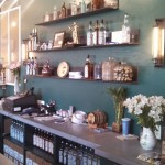 Behind their counter